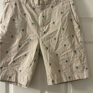 Isaac Mizrahi Tan Palm Print Men's Shorts